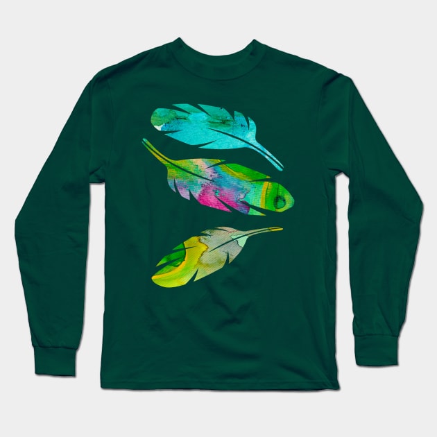 Bright feathers Long Sleeve T-Shirt by augenWerk